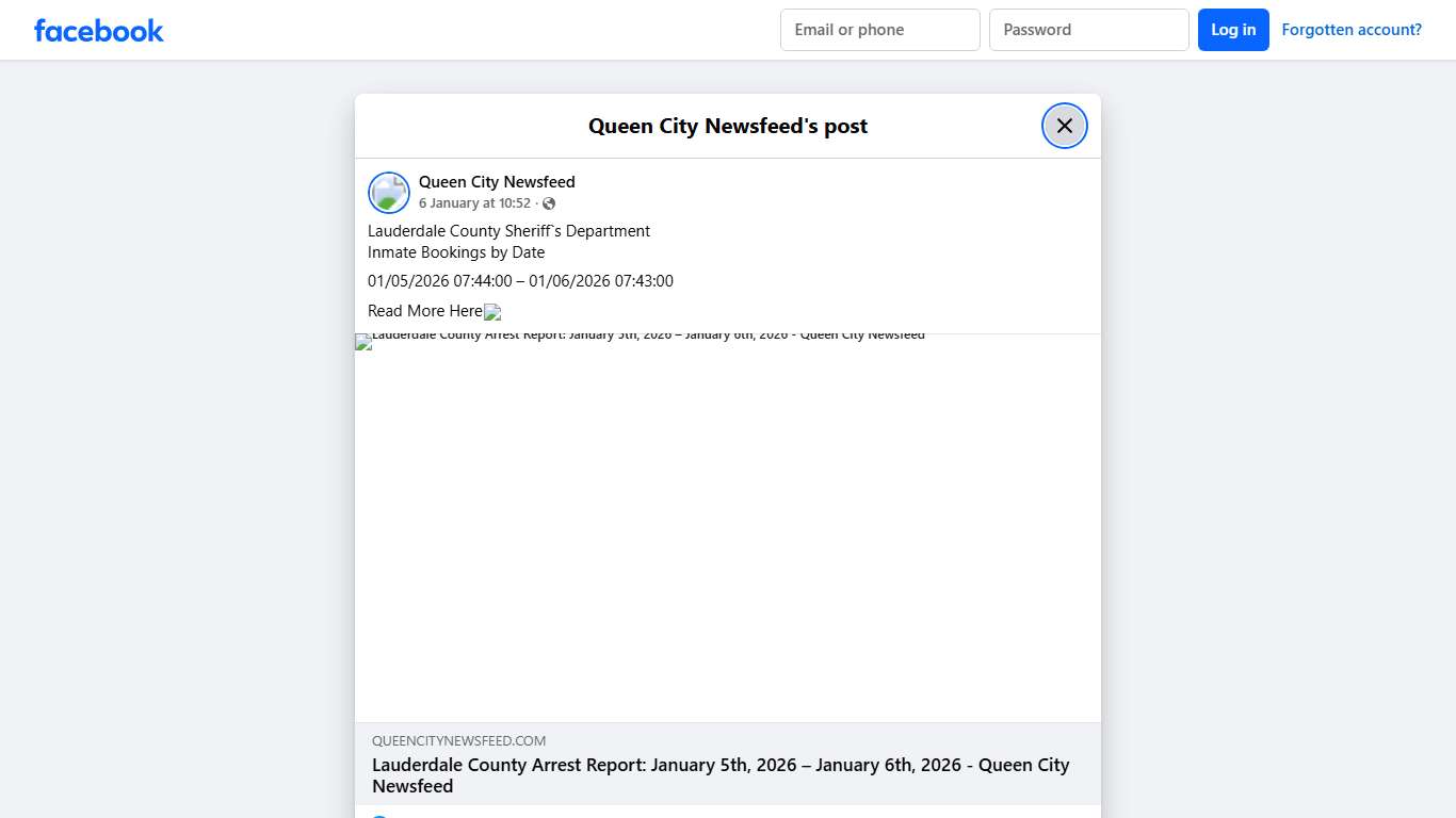 Lauderdale County Sheriff`s... - Queen City Newsfeed Facebook